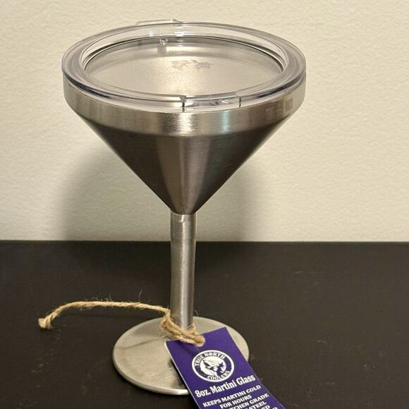 True North Insulated 8 Oz Martini Glass Stainless Steel Double Wall Unbreakable - Picture 5 of 5
